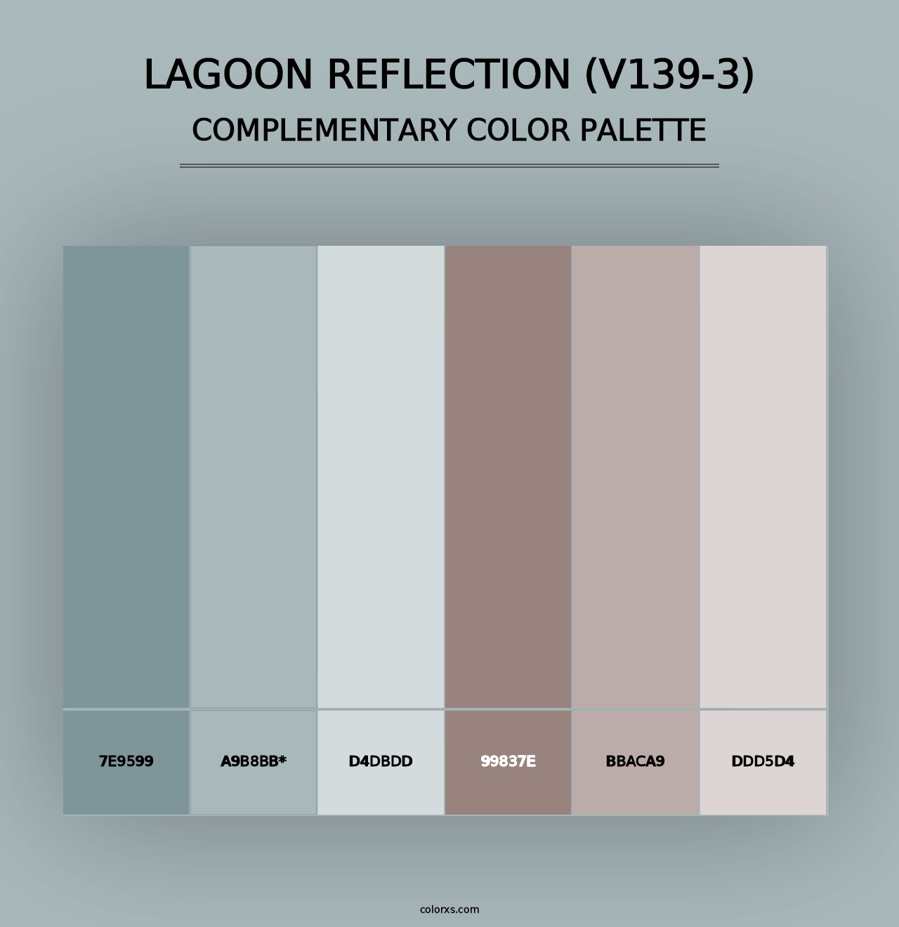 Lagoon Reflection (V139-3) - Complementary Color Palette