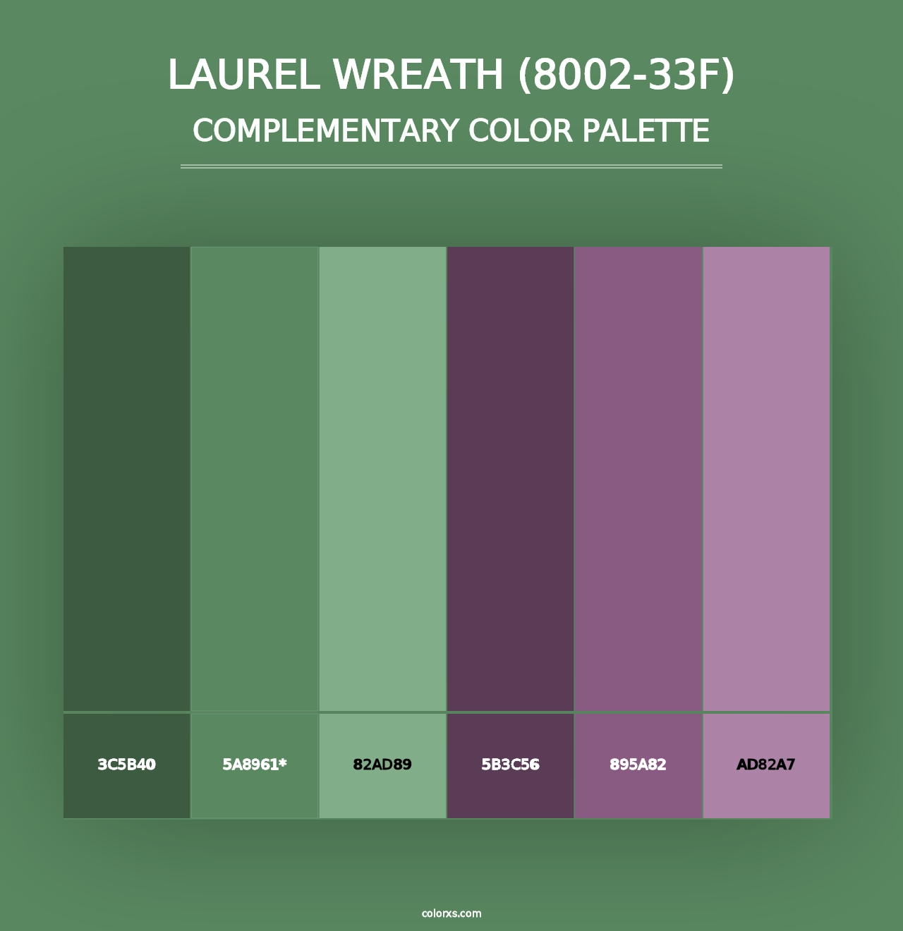 Laurel Wreath (8002-33F) - Complementary Color Palette