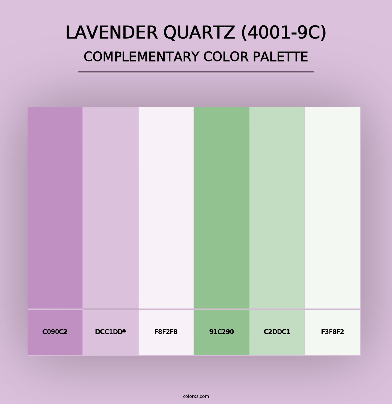 Lavender Quartz (4001-9C) - Complementary Color Palette