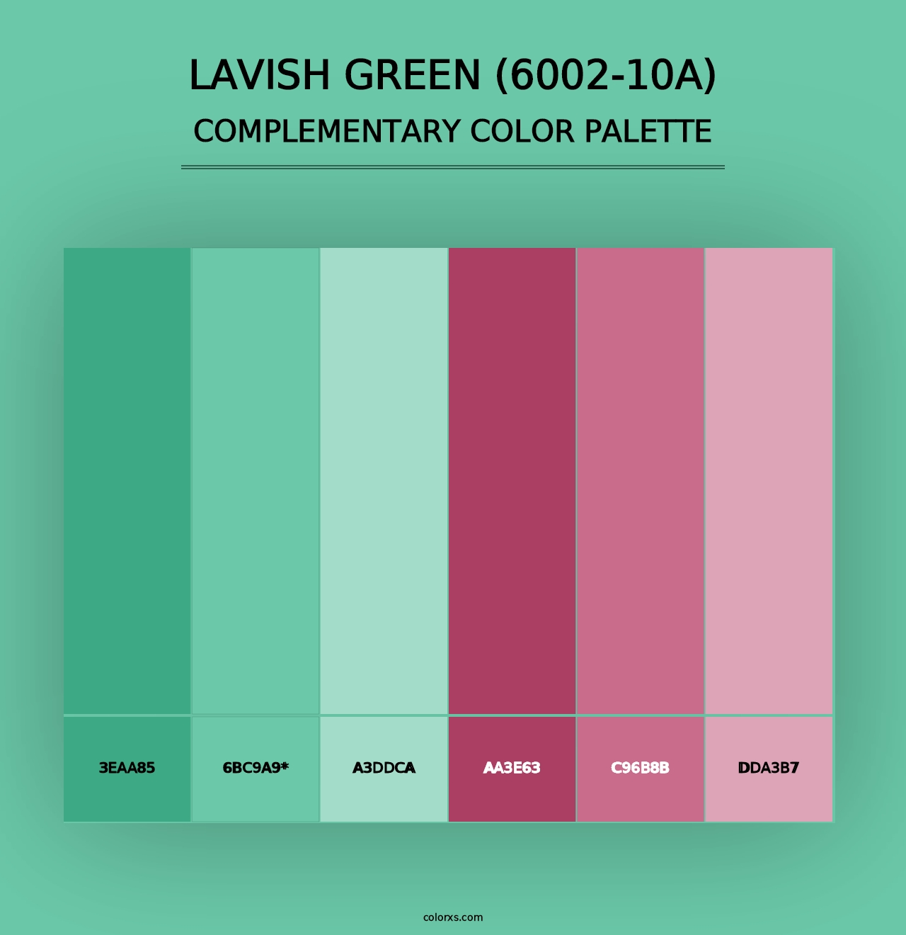 Lavish Green (6002-10A) - Complementary Color Palette