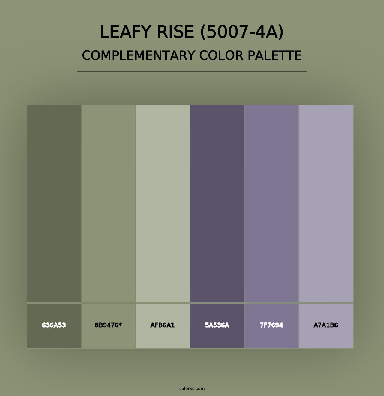 Leafy Rise (5007-4A) - Complementary Color Palette