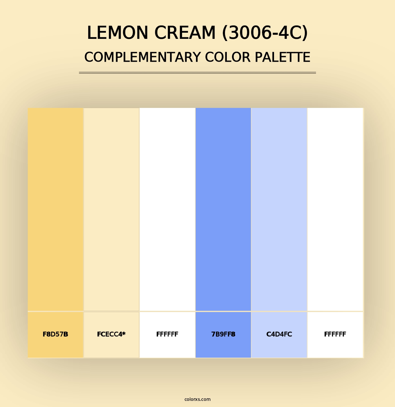 Lemon Cream (3006-4C) - Complementary Color Palette