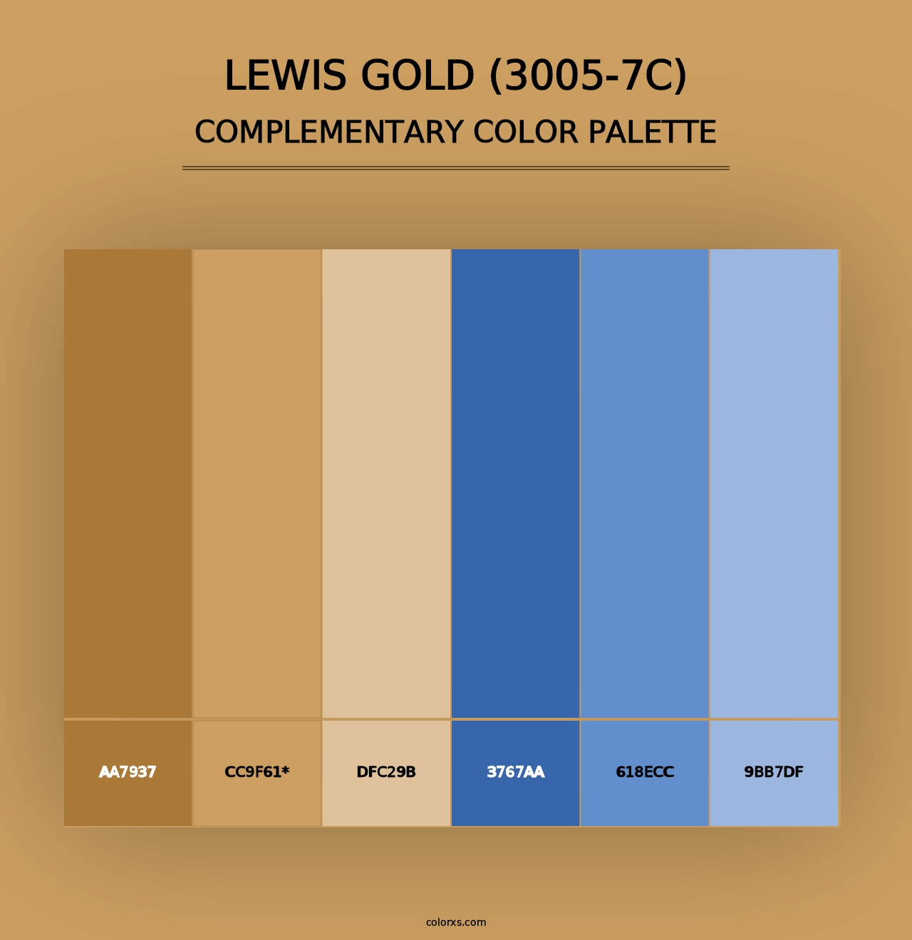 Lewis Gold (3005-7C) - Complementary Color Palette