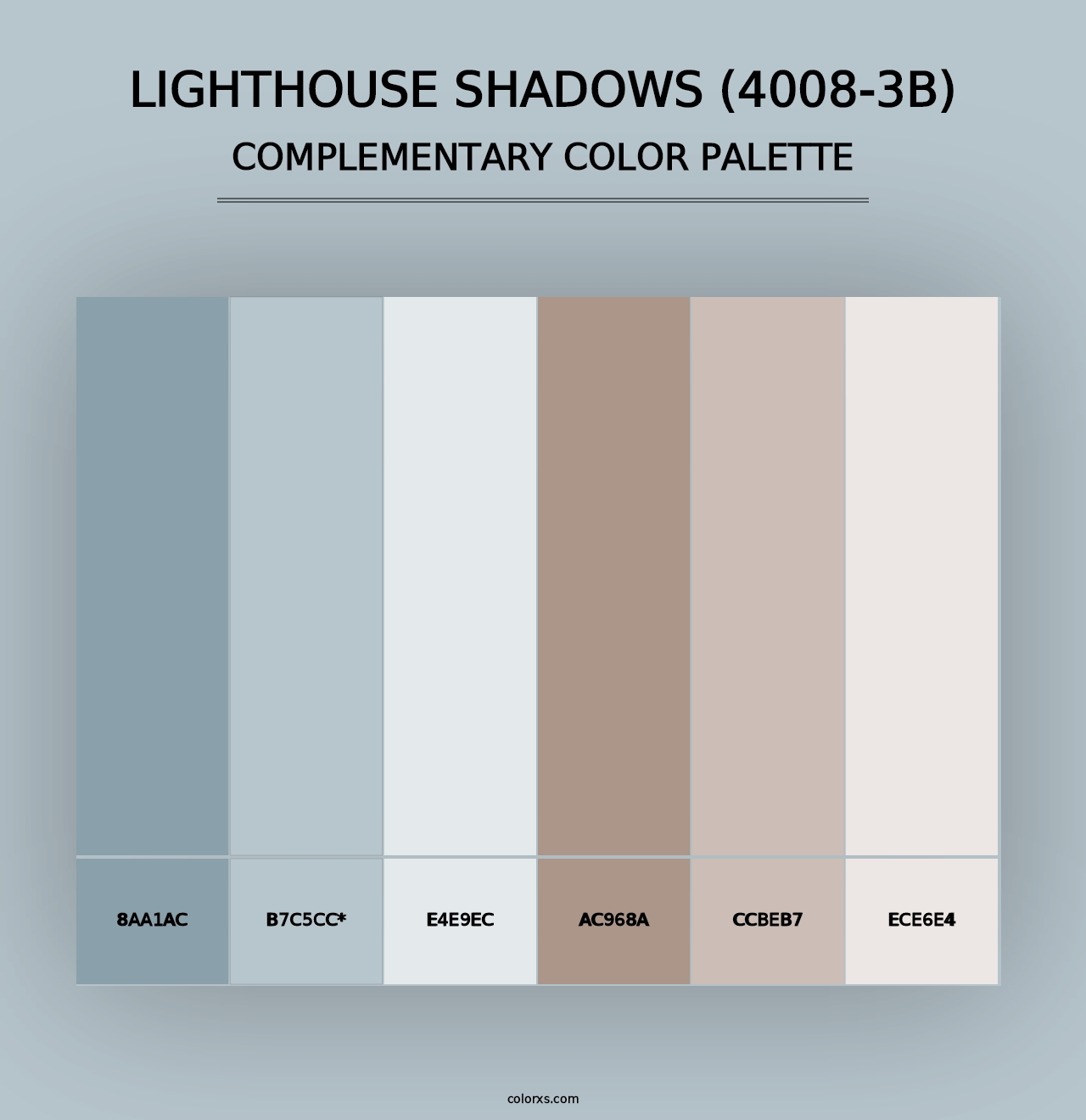 Lighthouse Shadows (4008-3B) - Complementary Color Palette