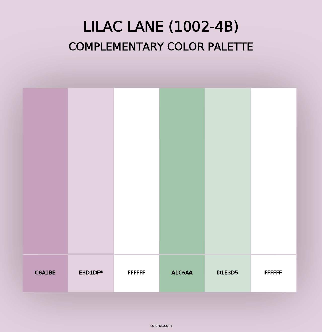 Lilac Lane (1002-4B) - Complementary Color Palette