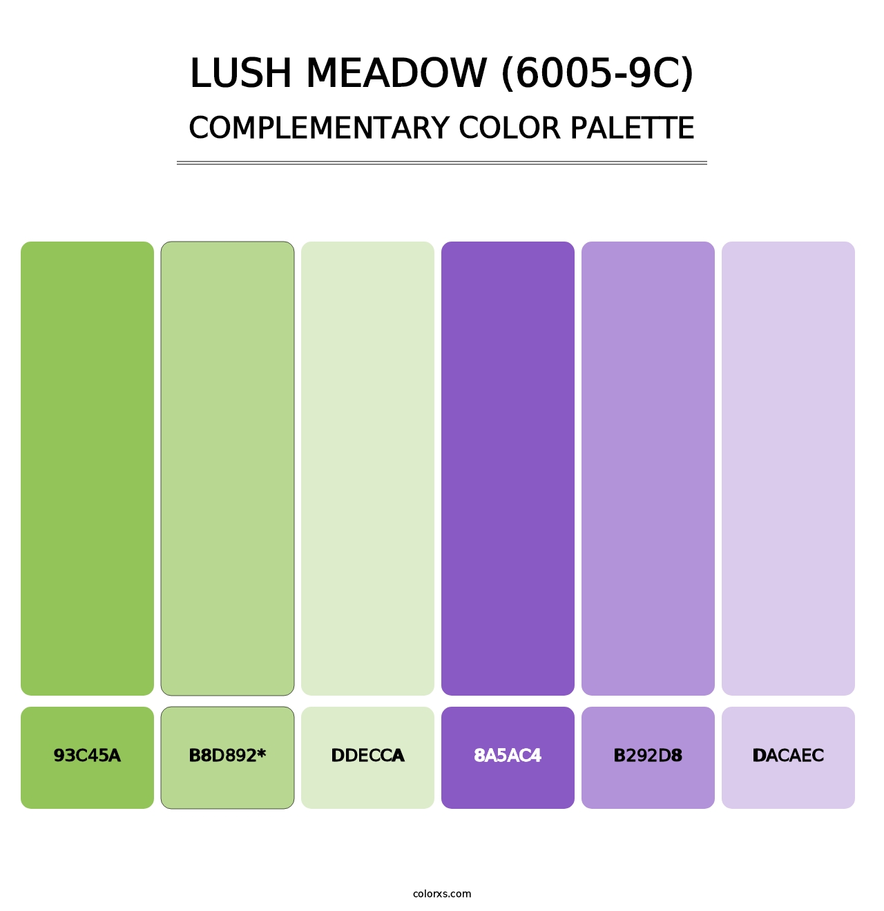 Lush Meadow (6005-9C) - Complementary Color Palette