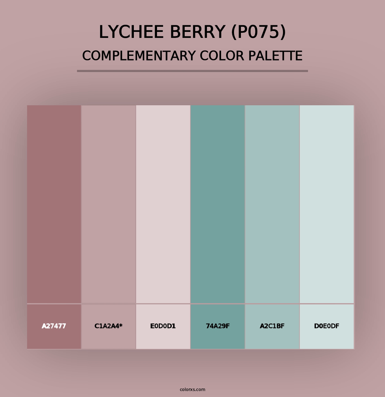 Lychee Berry (P075) - Complementary Color Palette