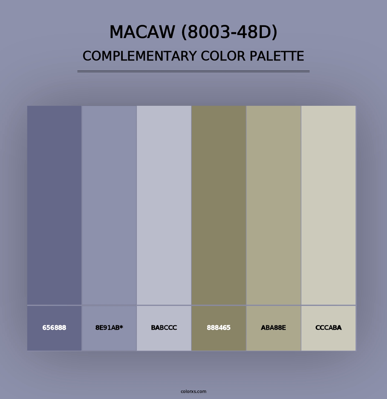 Macaw (8003-48D) - Complementary Color Palette