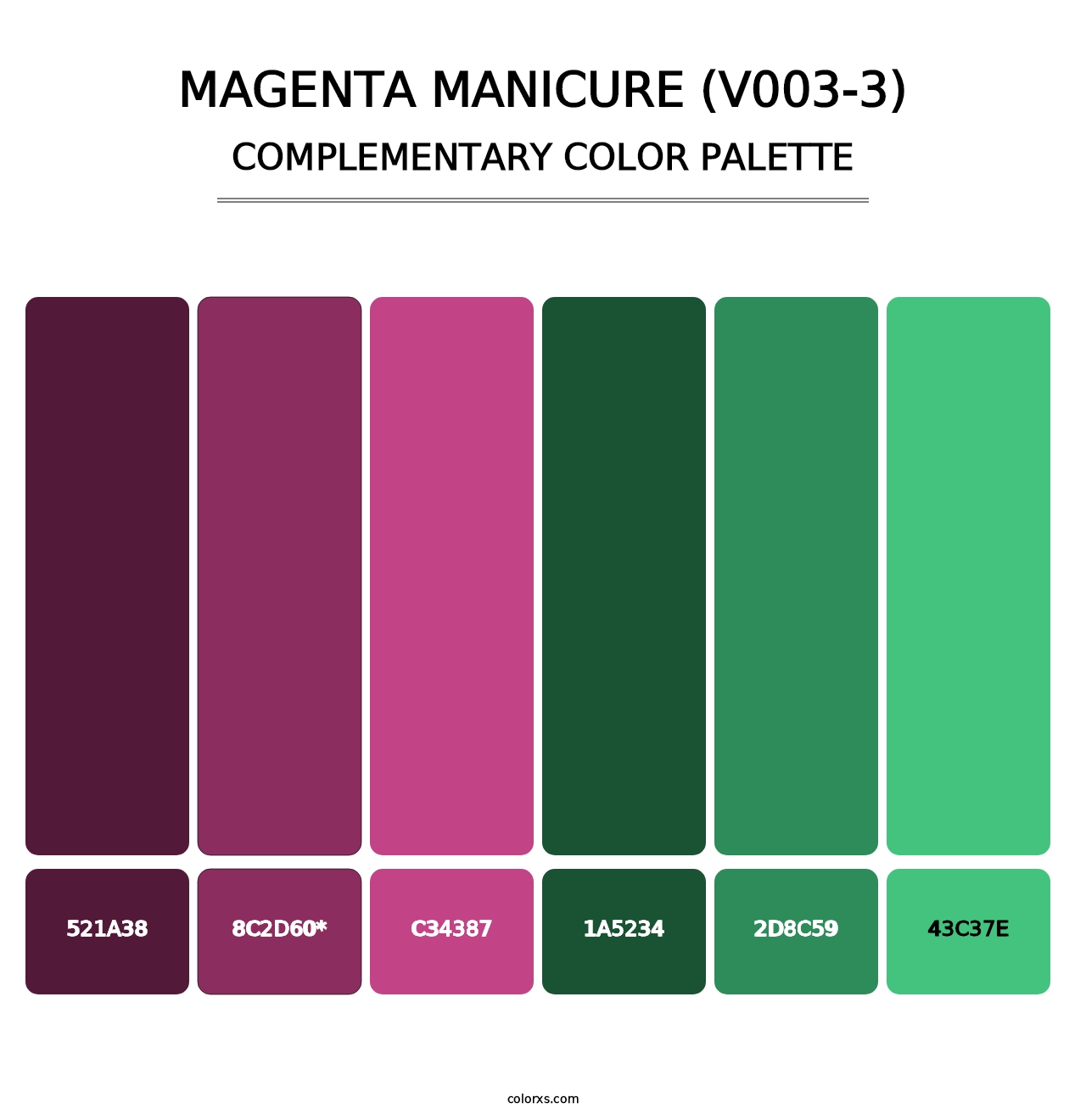 Magenta Manicure (V003-3) - Complementary Color Palette