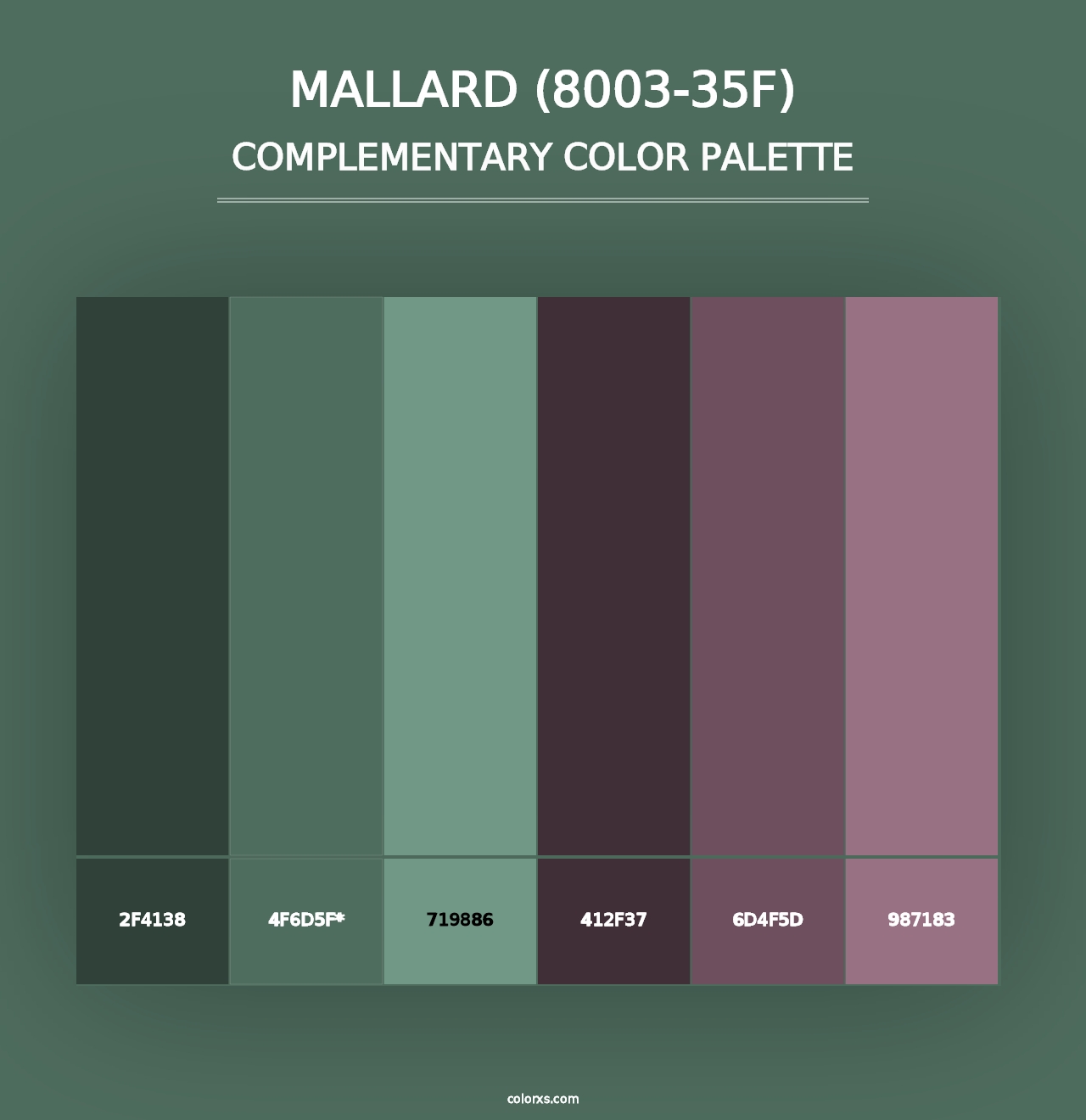 Mallard (8003-35F) - Complementary Color Palette