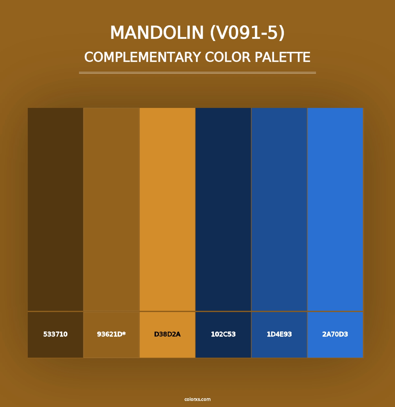 Mandolin (V091-5) - Complementary Color Palette