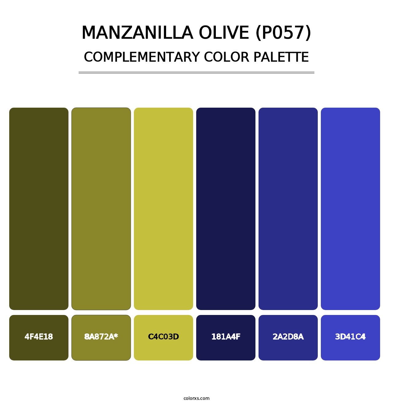 Manzanilla Olive (P057) - Complementary Color Palette