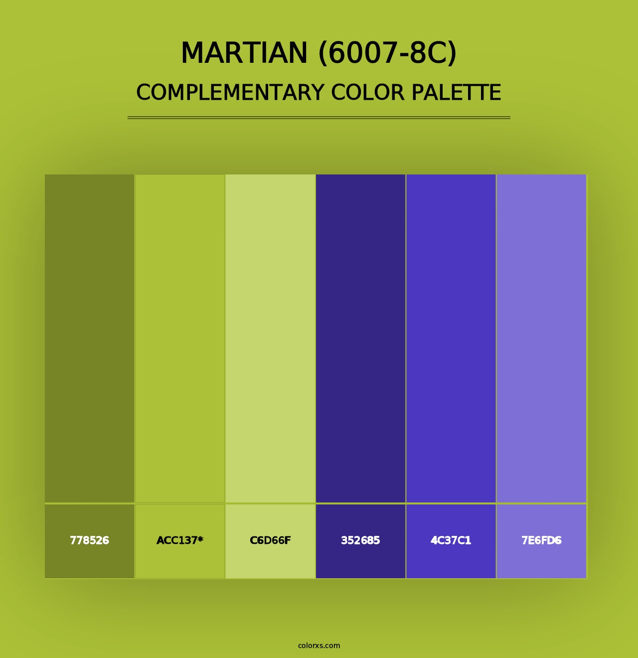 Martian (6007-8C) - Complementary Color Palette