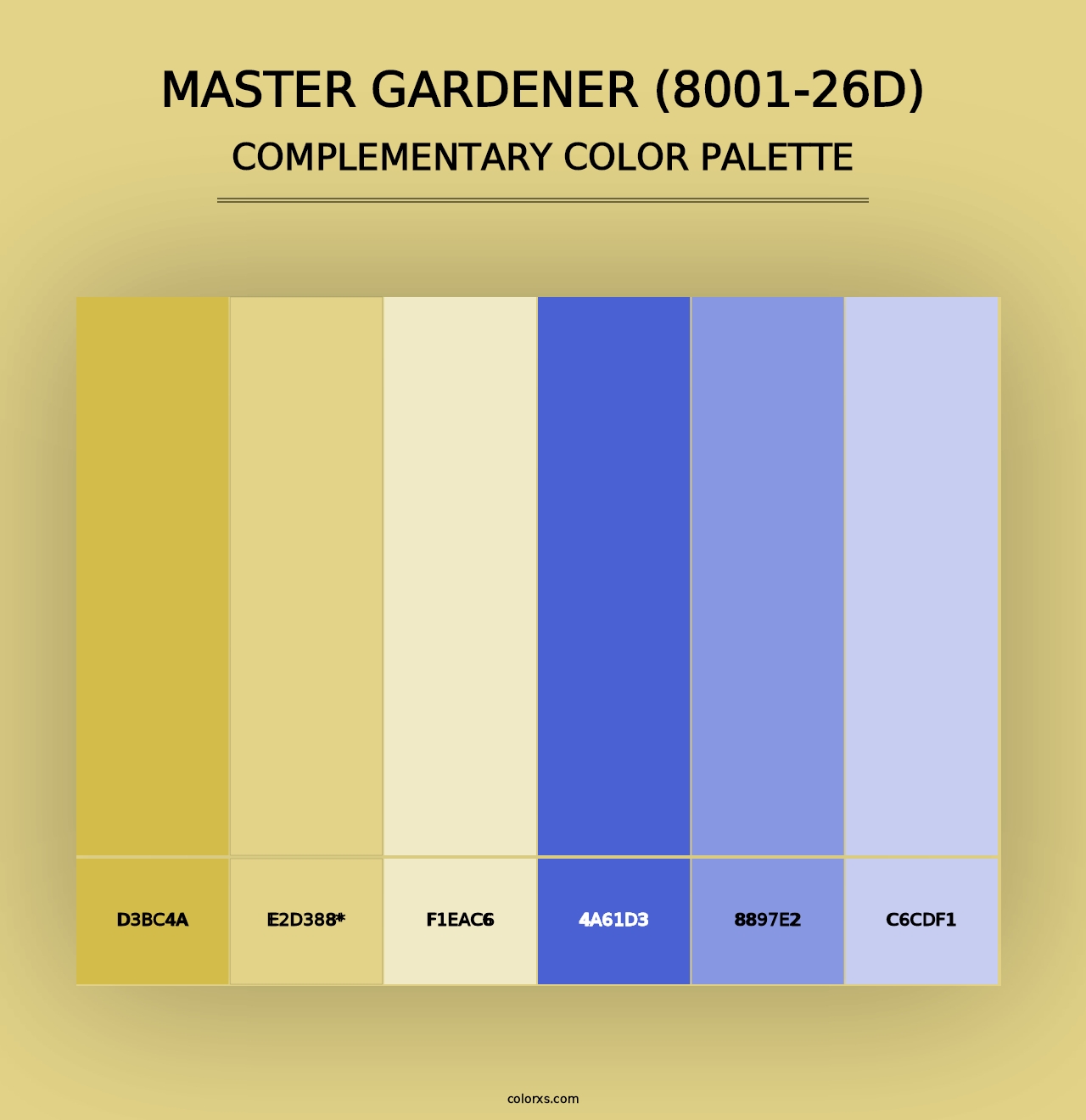 Master Gardener (8001-26D) - Complementary Color Palette