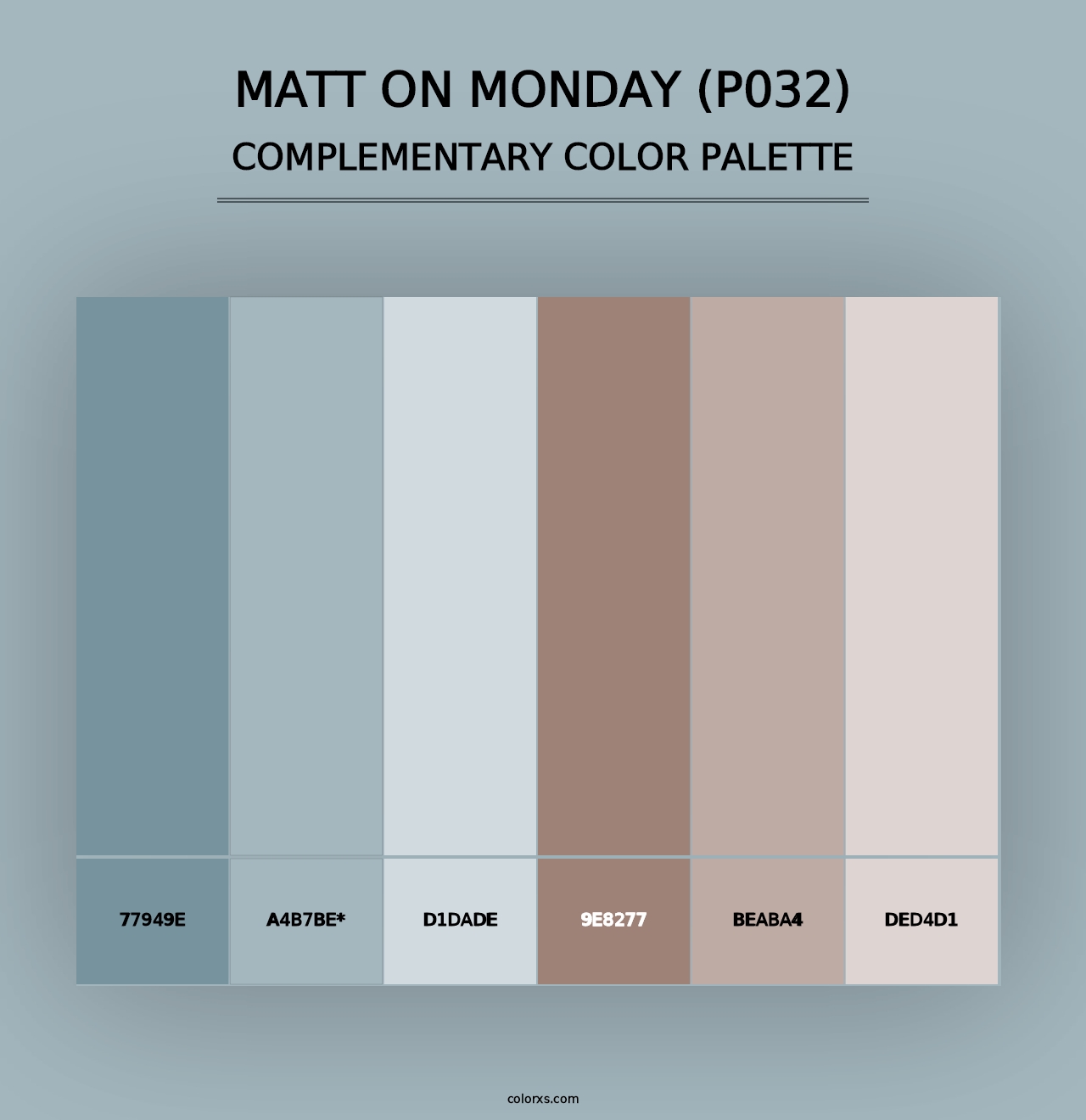 Matt on Monday (P032) - Complementary Color Palette