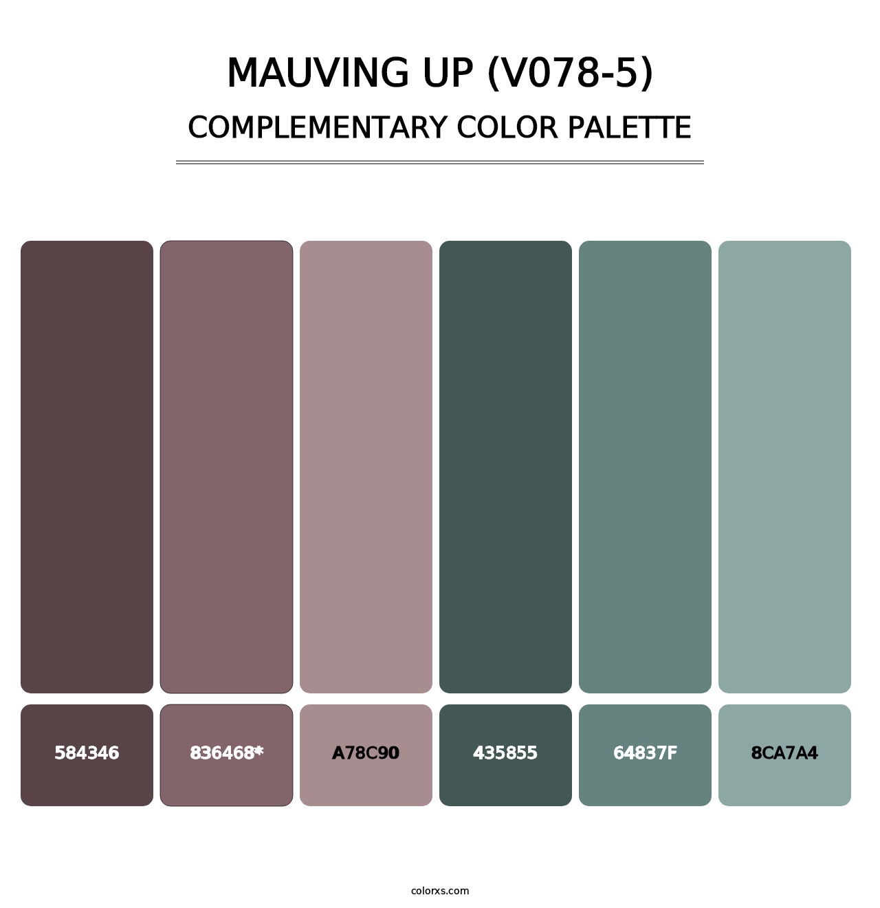 Mauving Up (V078-5) - Complementary Color Palette