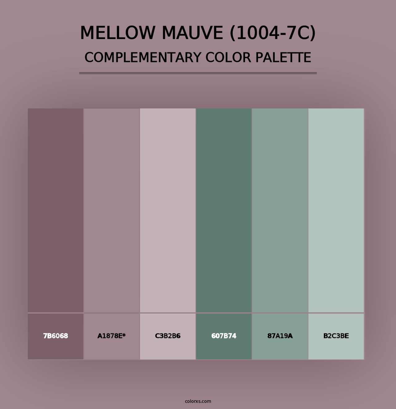 Mellow Mauve (1004-7C) - Complementary Color Palette