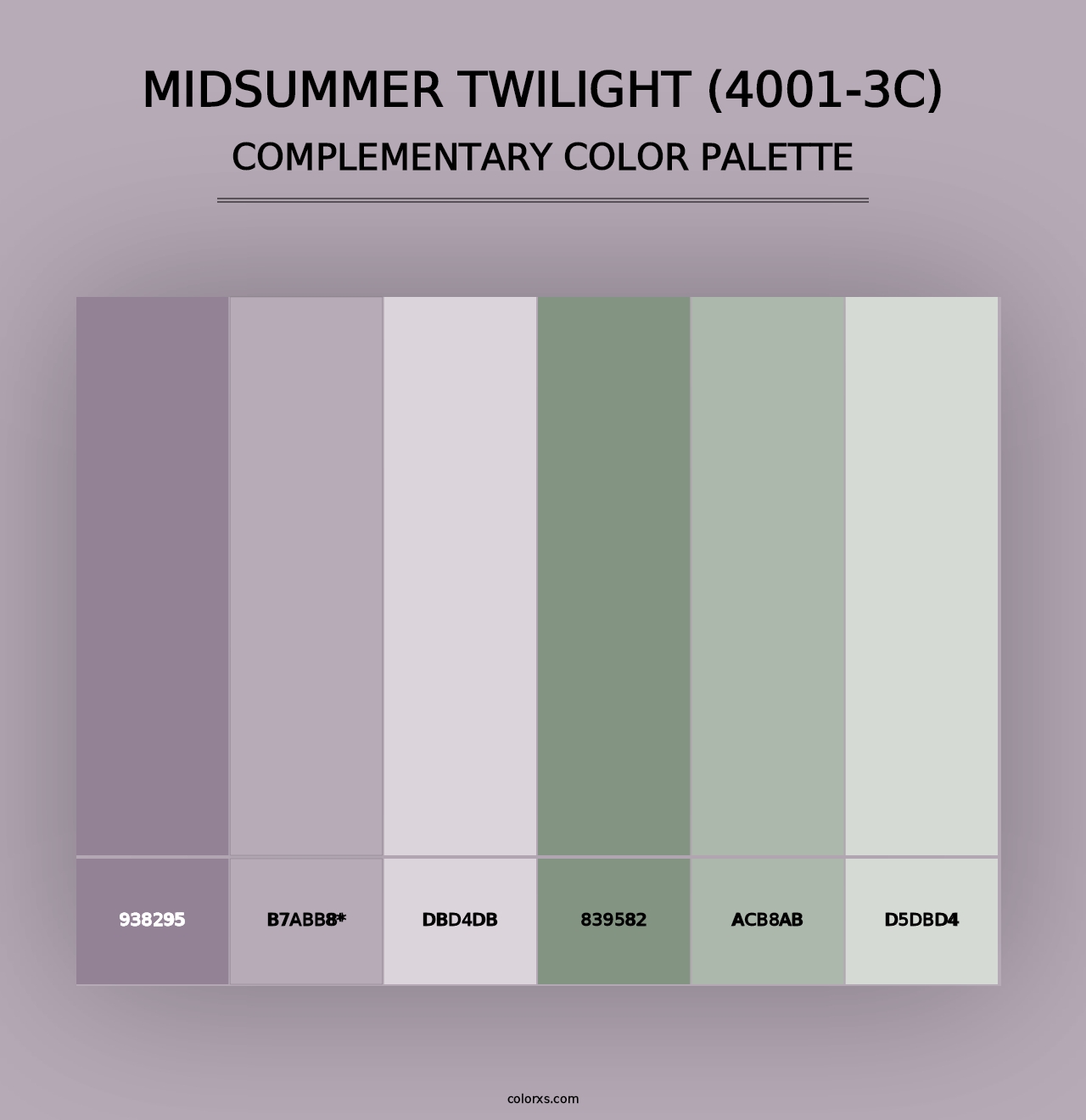 Midsummer Twilight (4001-3C) - Complementary Color Palette