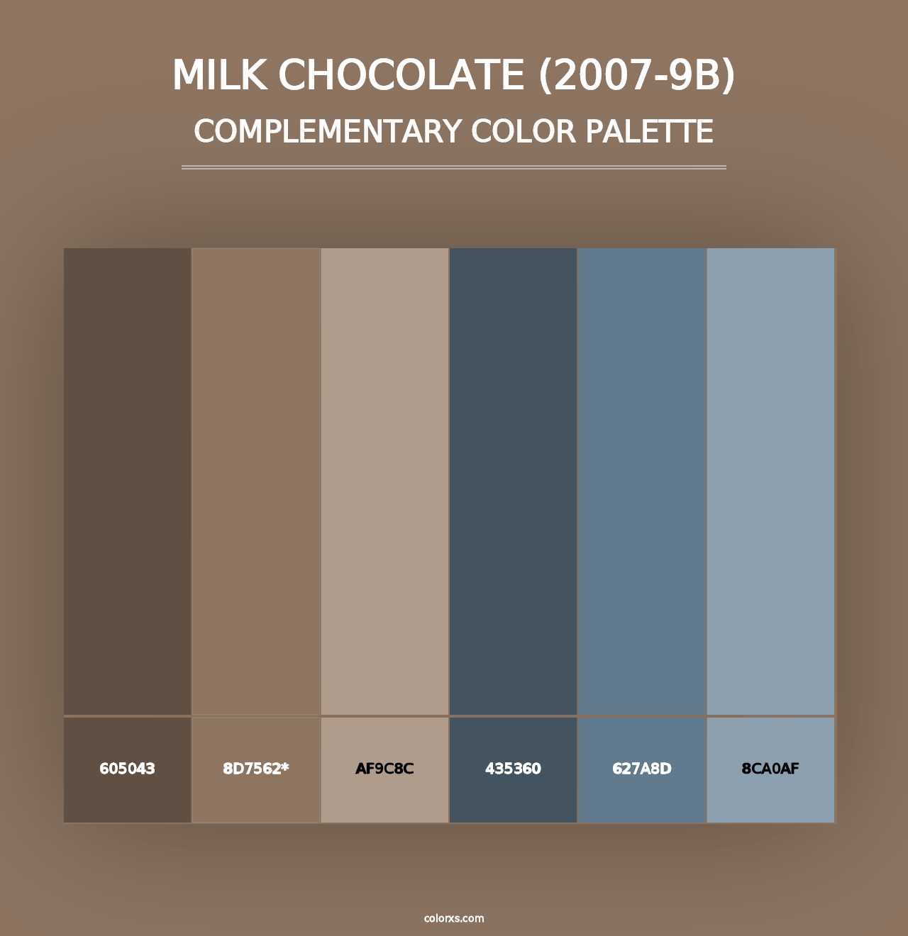 Milk Chocolate (2007-9B) - Complementary Color Palette