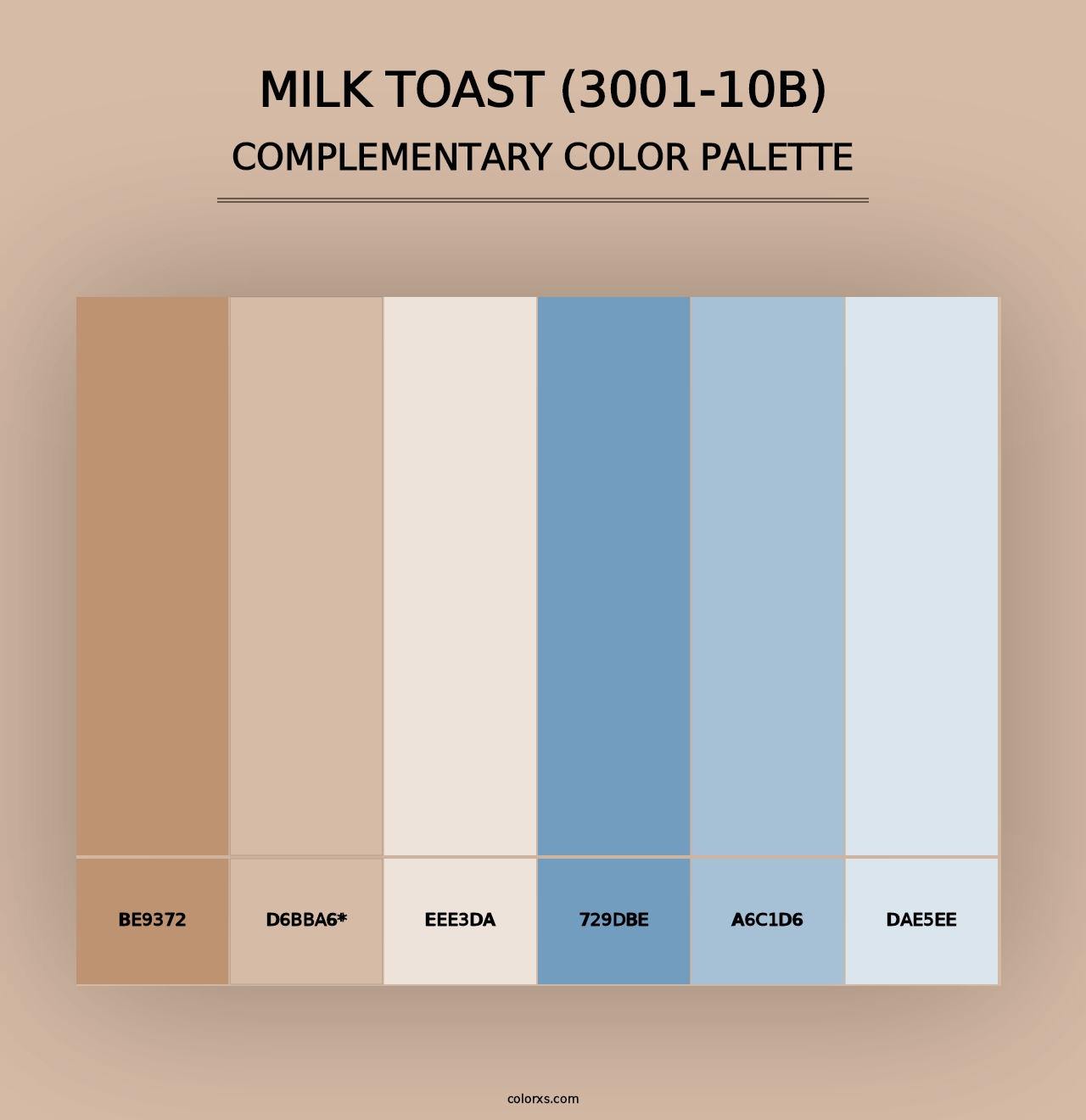 Milk Toast (3001-10B) - Complementary Color Palette