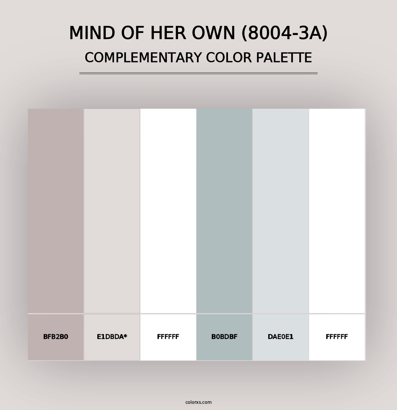 Mind of Her Own (8004-3A) - Complementary Color Palette