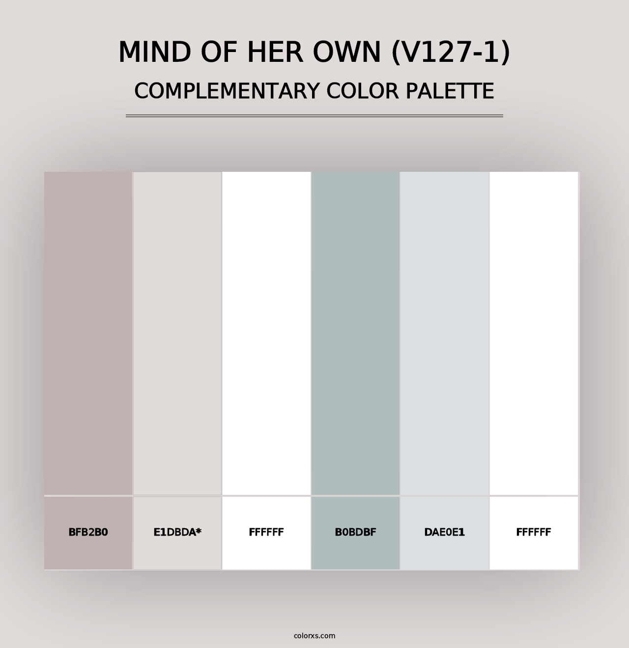 Mind of Her Own (V127-1) - Complementary Color Palette