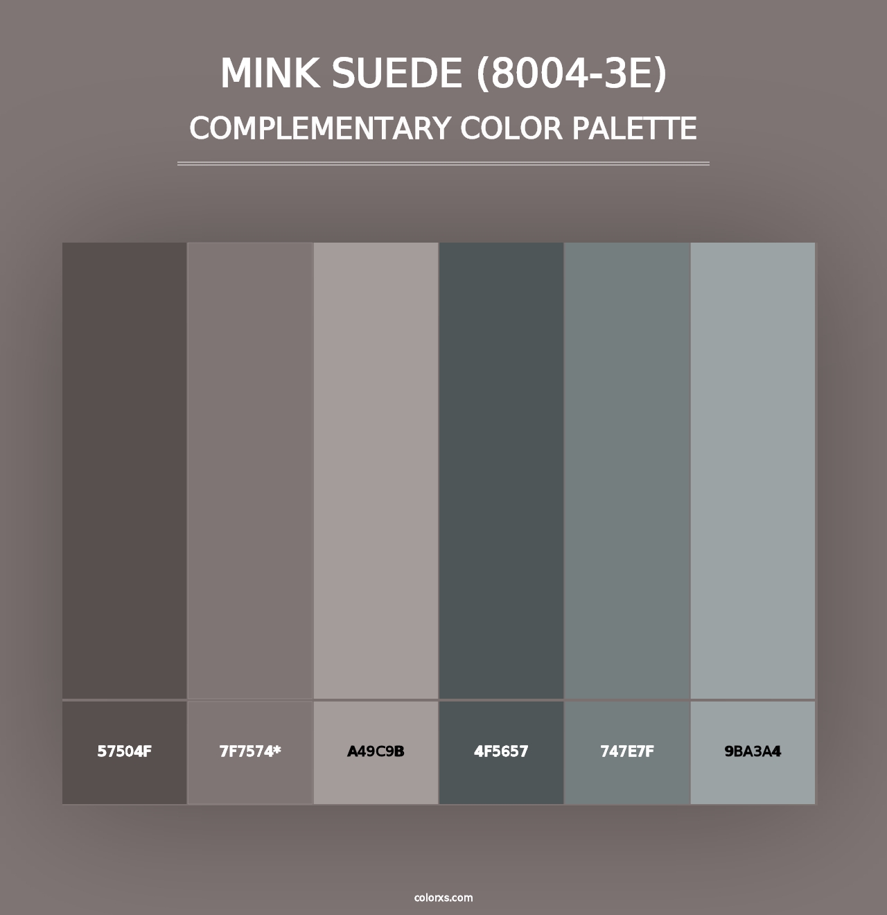 Mink Suede (8004-3E) - Complementary Color Palette