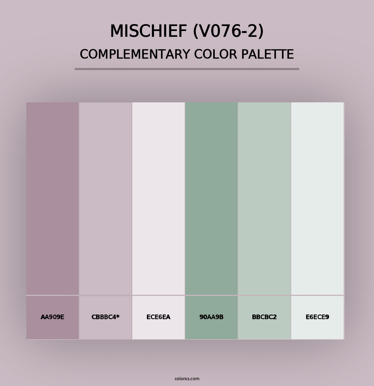 Mischief (V076-2) - Complementary Color Palette