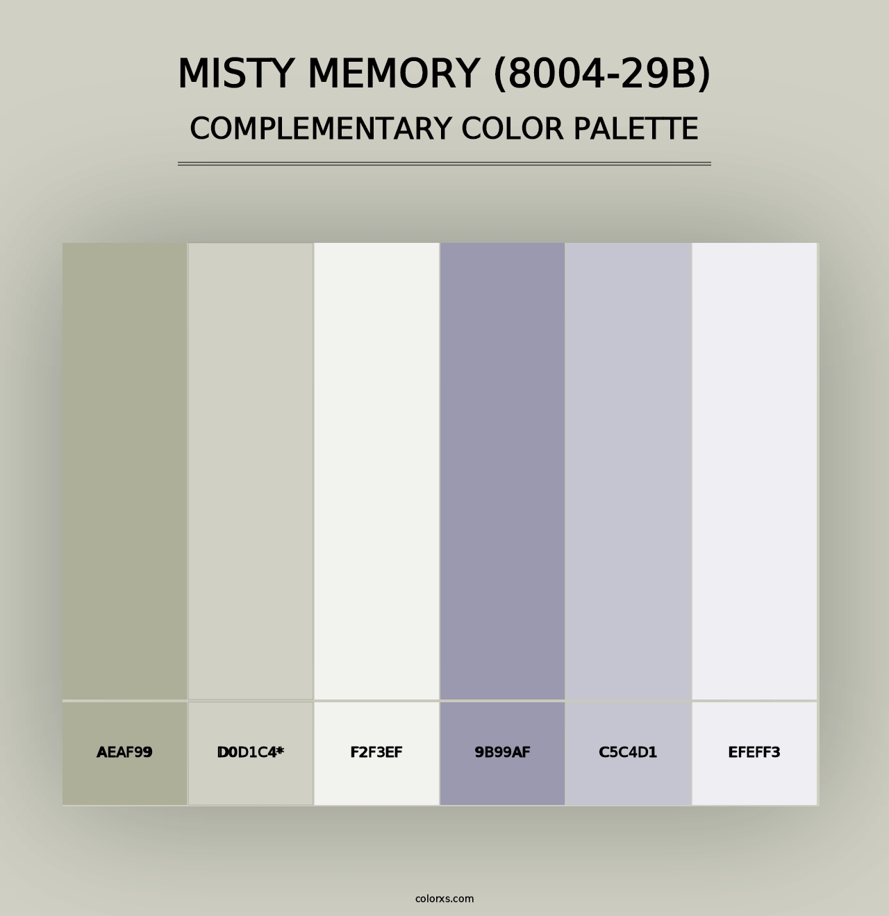 Misty Memory (8004-29B) - Complementary Color Palette