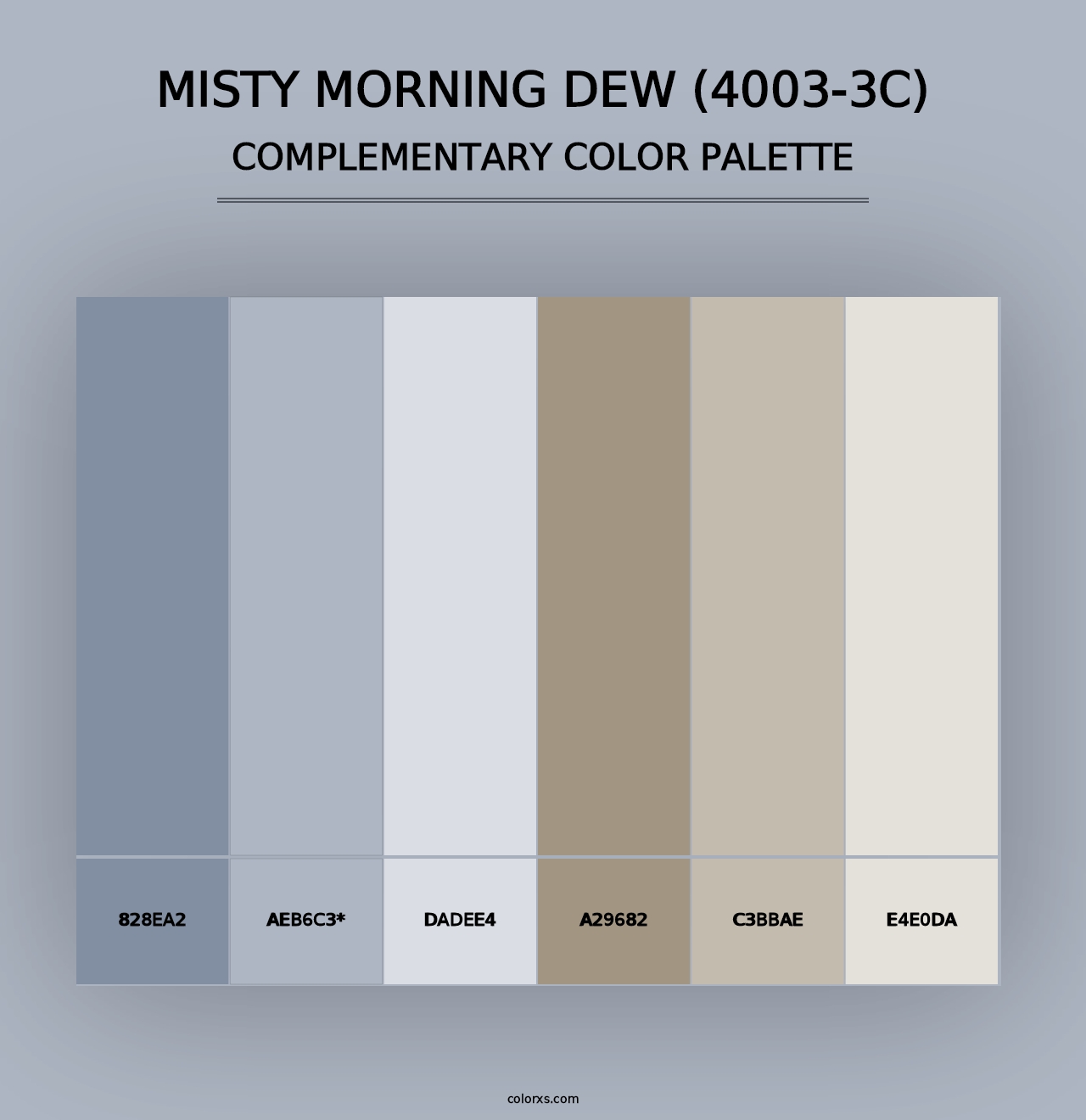 Misty Morning Dew (4003-3C) - Complementary Color Palette