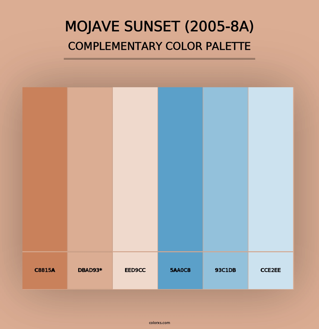 Mojave Sunset (2005-8A) - Complementary Color Palette