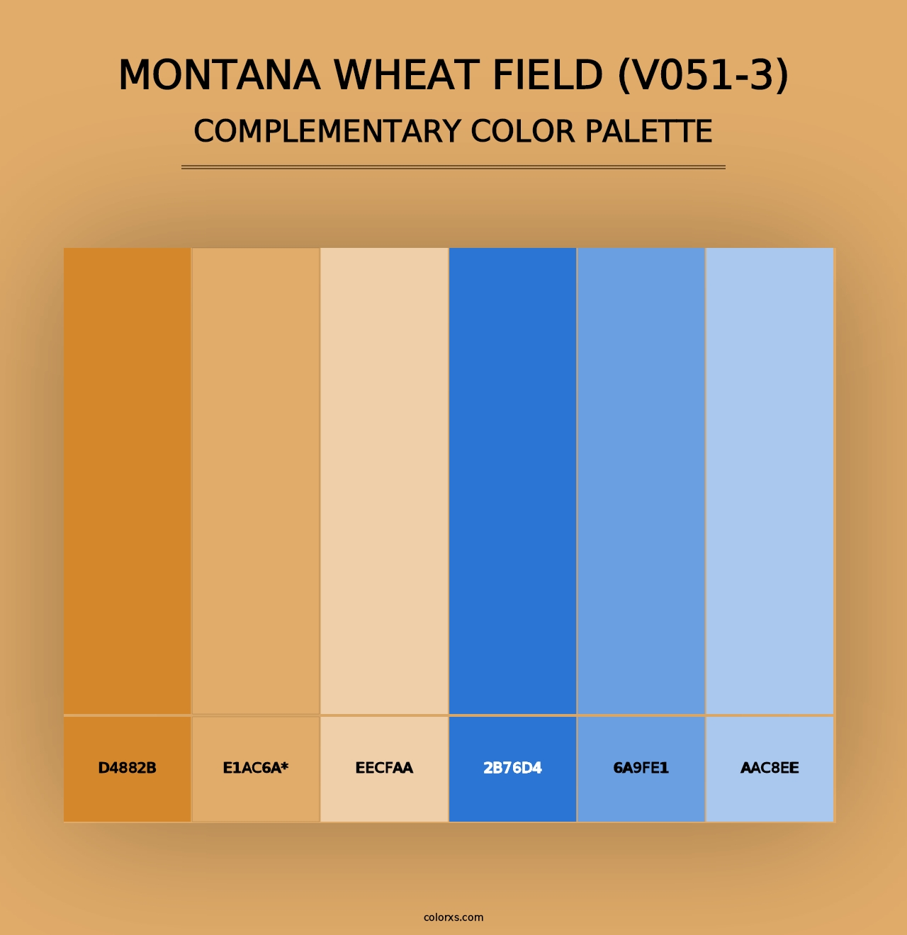 Montana Wheat Field (V051-3) - Complementary Color Palette