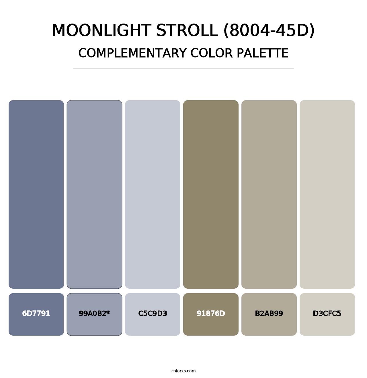 Moonlight Stroll (8004-45D) - Complementary Color Palette