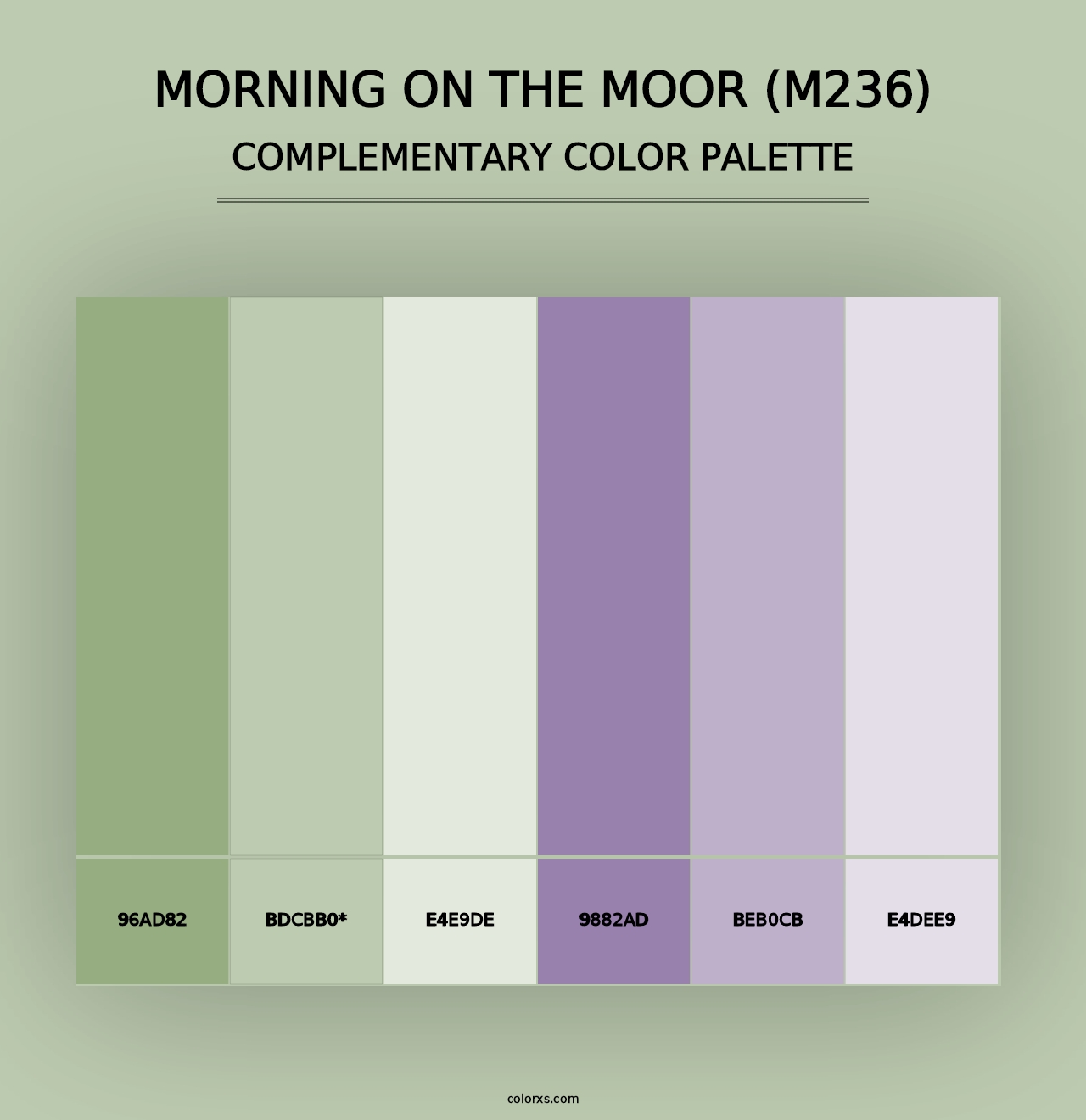 Morning on the Moor (M236) - Complementary Color Palette