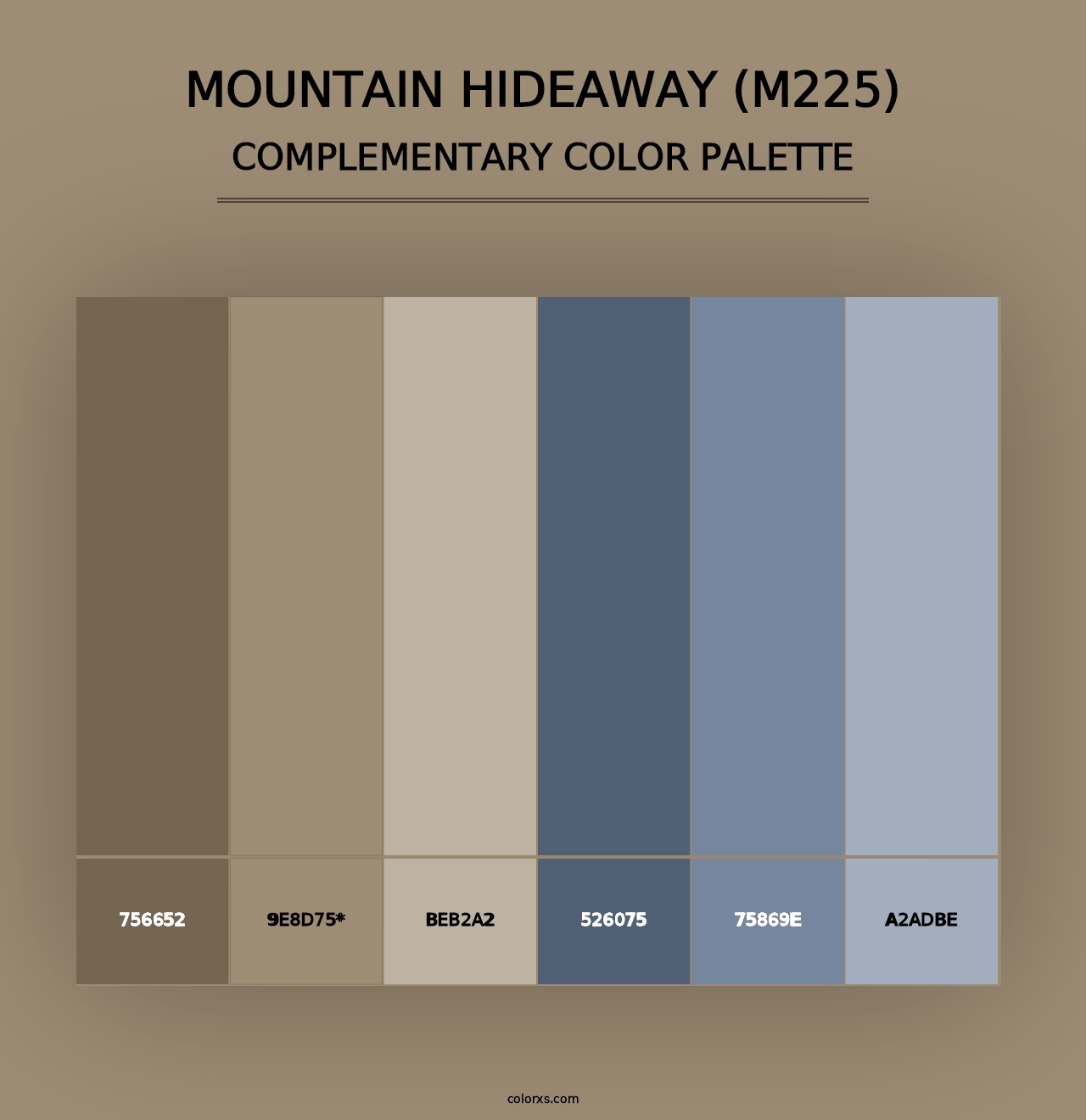 Mountain Hideaway (M225) - Complementary Color Palette