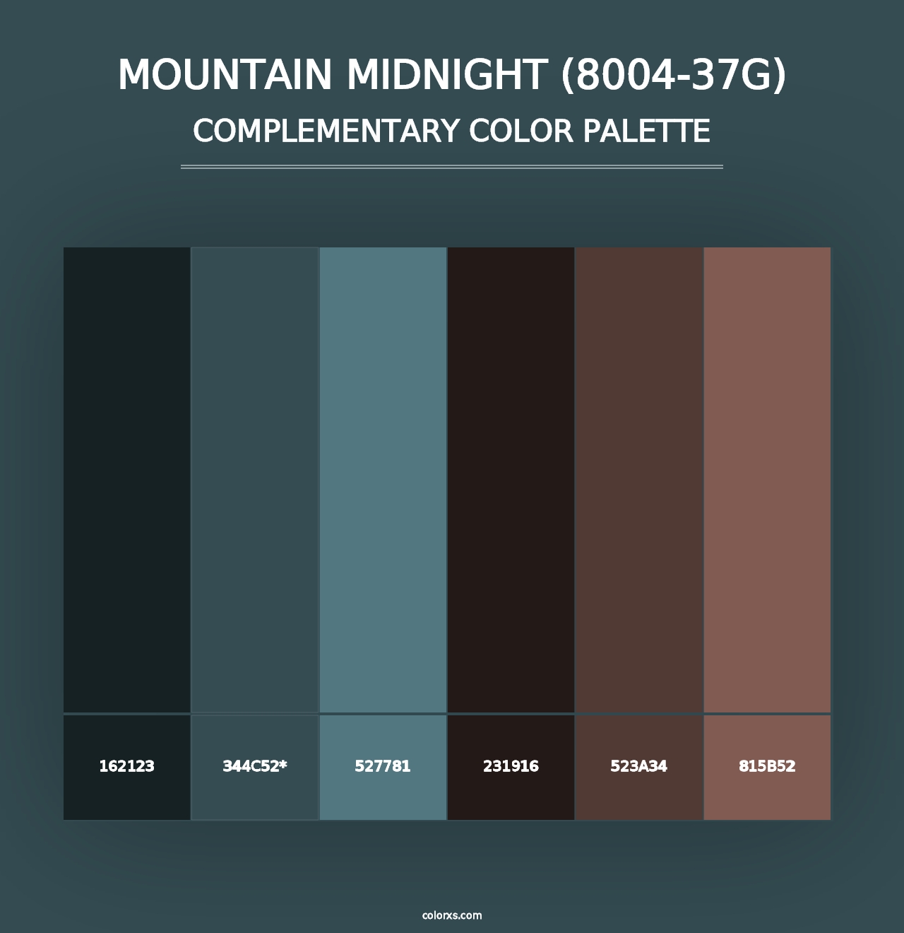 Mountain Midnight (8004-37G) - Complementary Color Palette