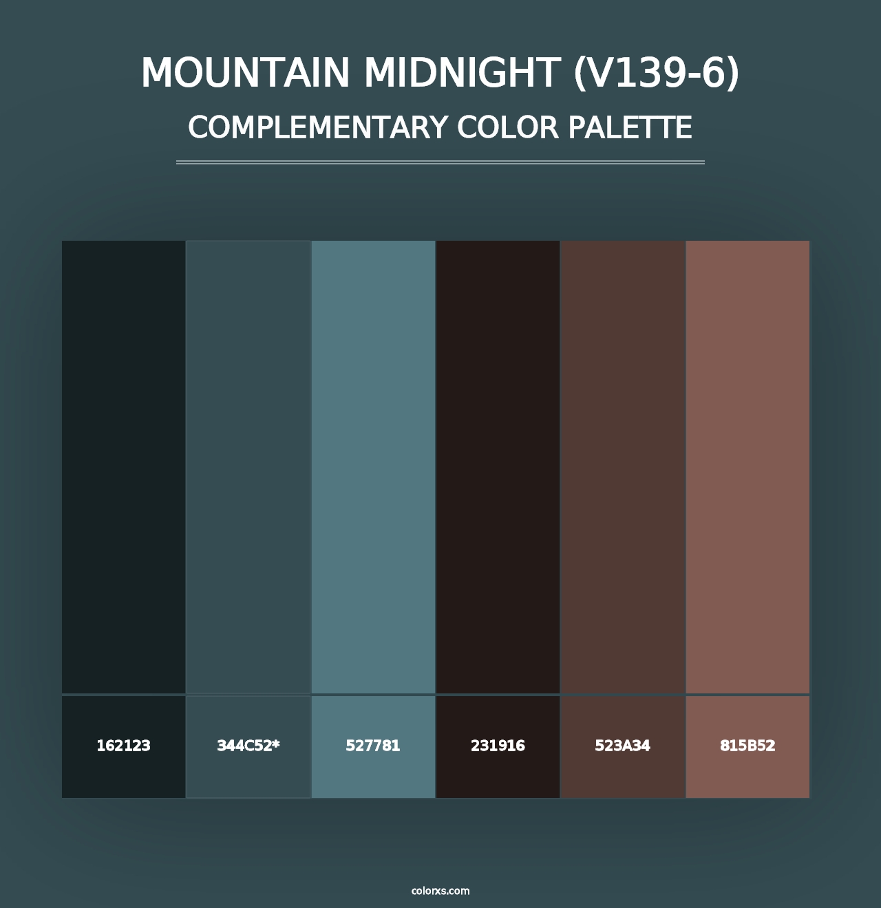 Mountain Midnight (V139-6) - Complementary Color Palette