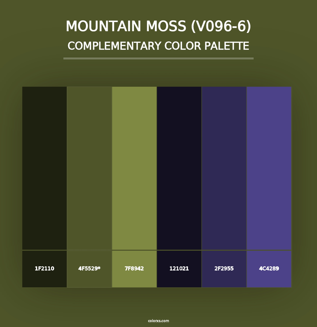 Mountain Moss (V096-6) - Complementary Color Palette