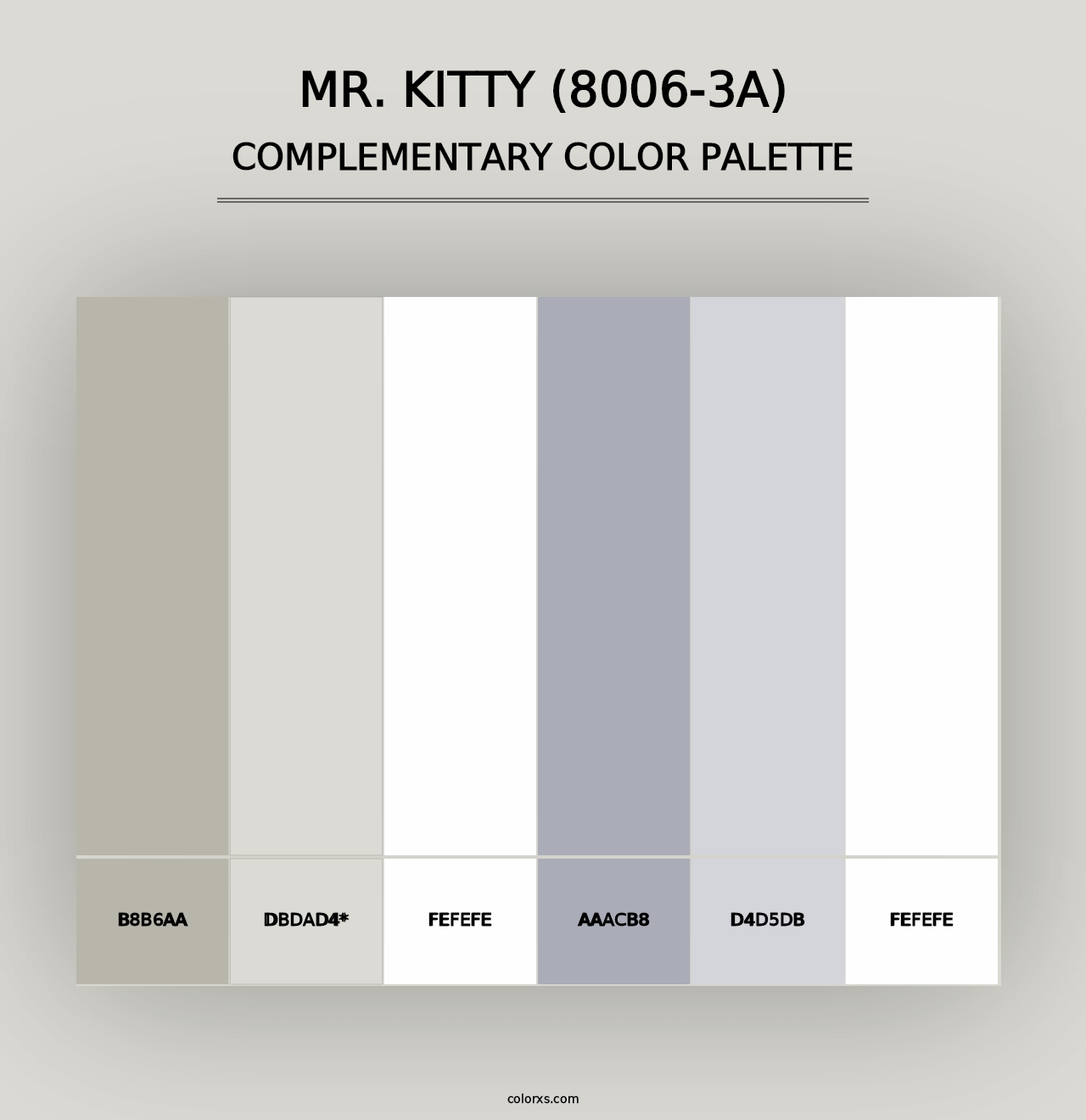 Mr. Kitty (8006-3A) - Complementary Color Palette