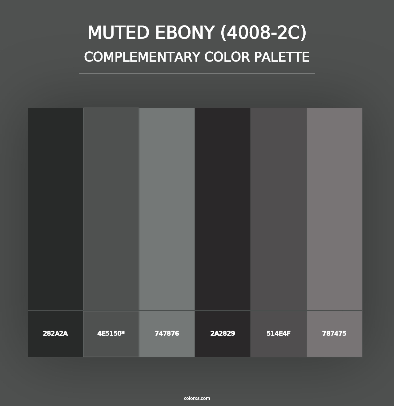 Muted Ebony (4008-2C) - Complementary Color Palette