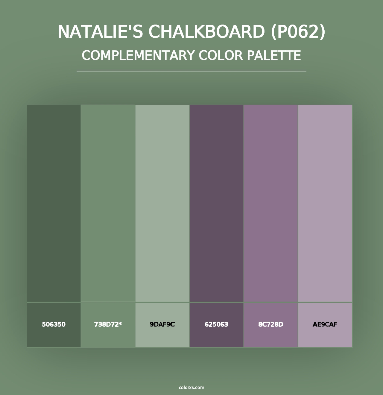 Natalie's Chalkboard (P062) - Complementary Color Palette