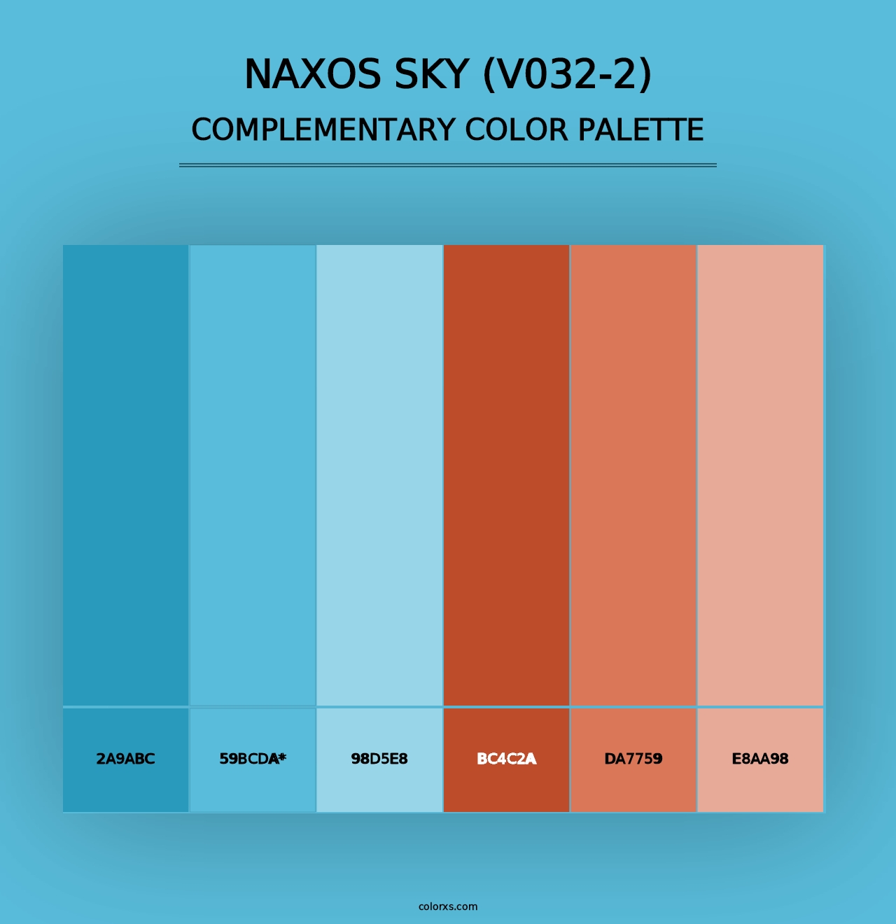 Naxos Sky (V032-2) - Complementary Color Palette