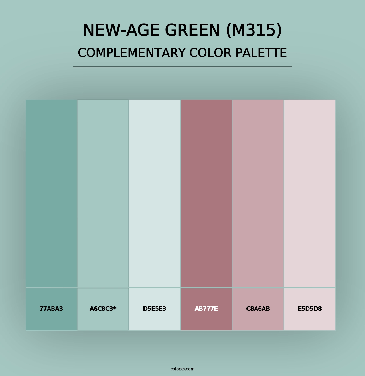 New-Age Green (M315) - Complementary Color Palette