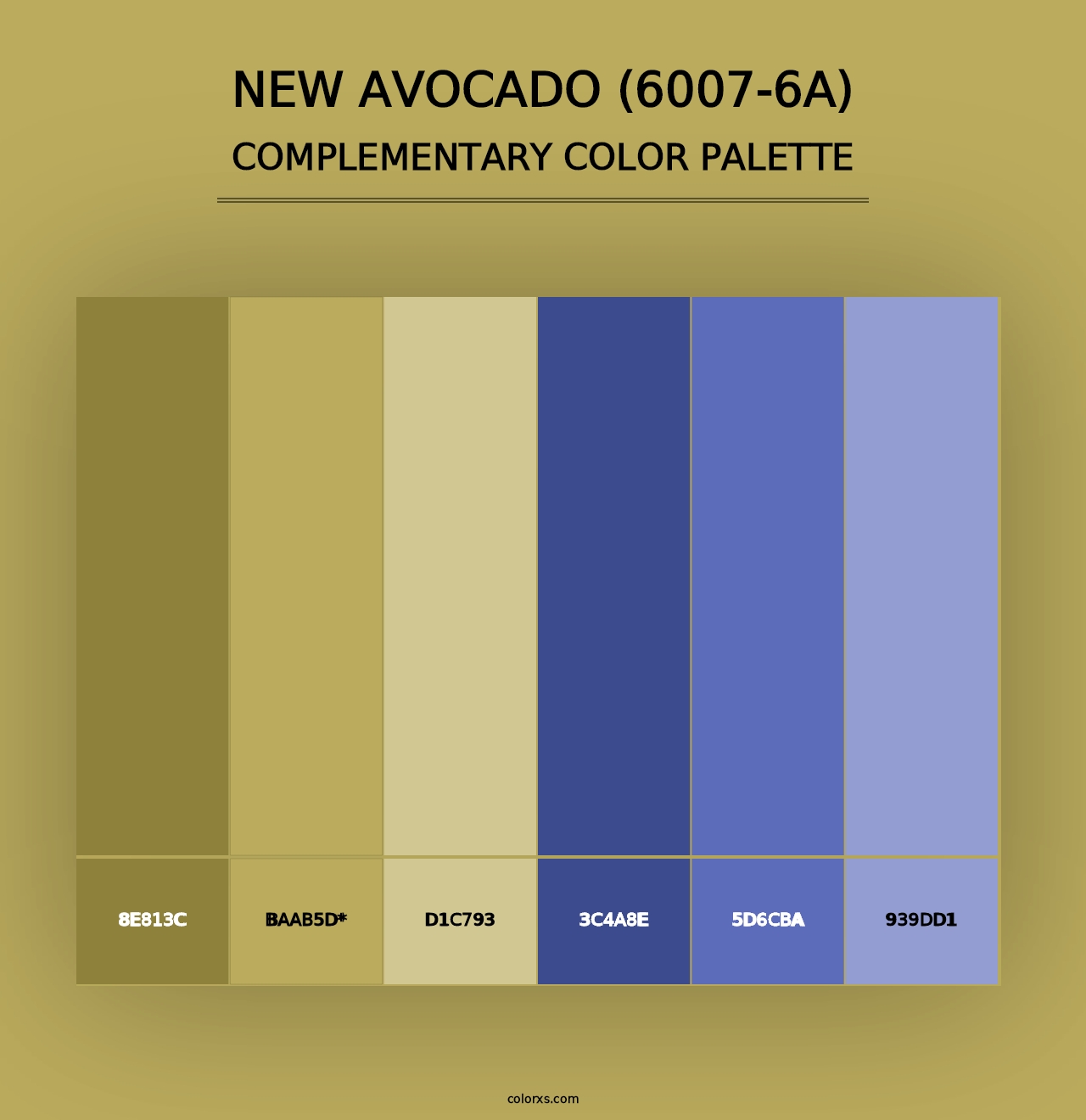 New Avocado (6007-6A) - Complementary Color Palette