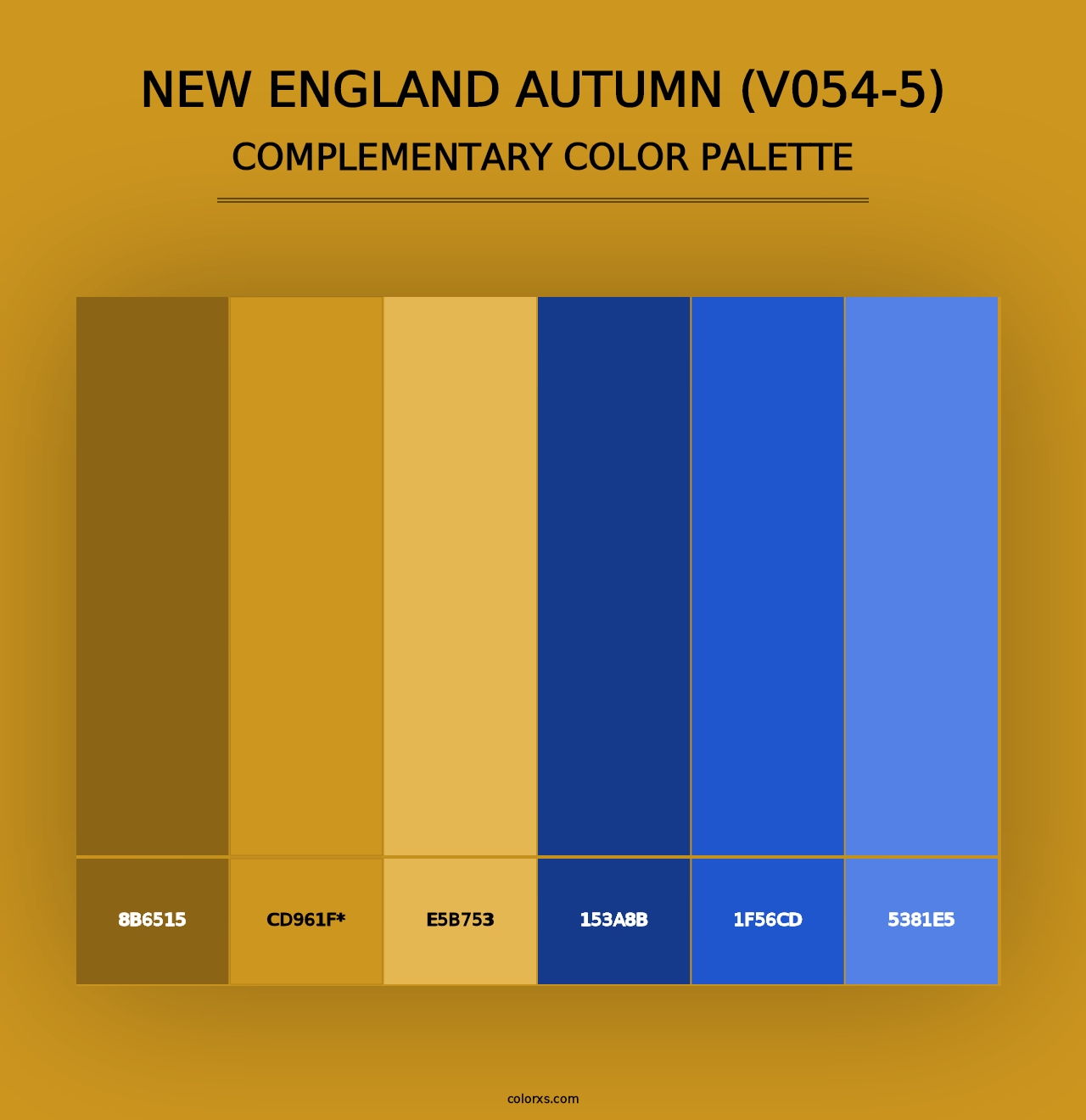 New England Autumn (V054-5) - Complementary Color Palette