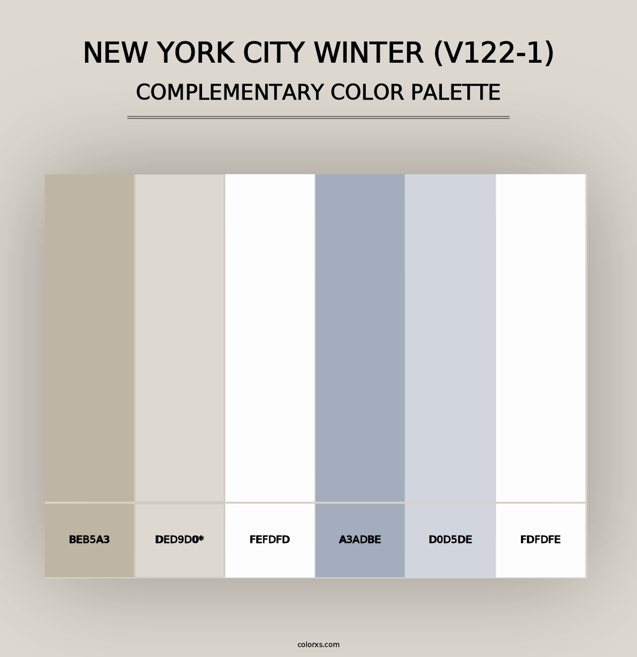 New York City Winter (V122-1) - Complementary Color Palette