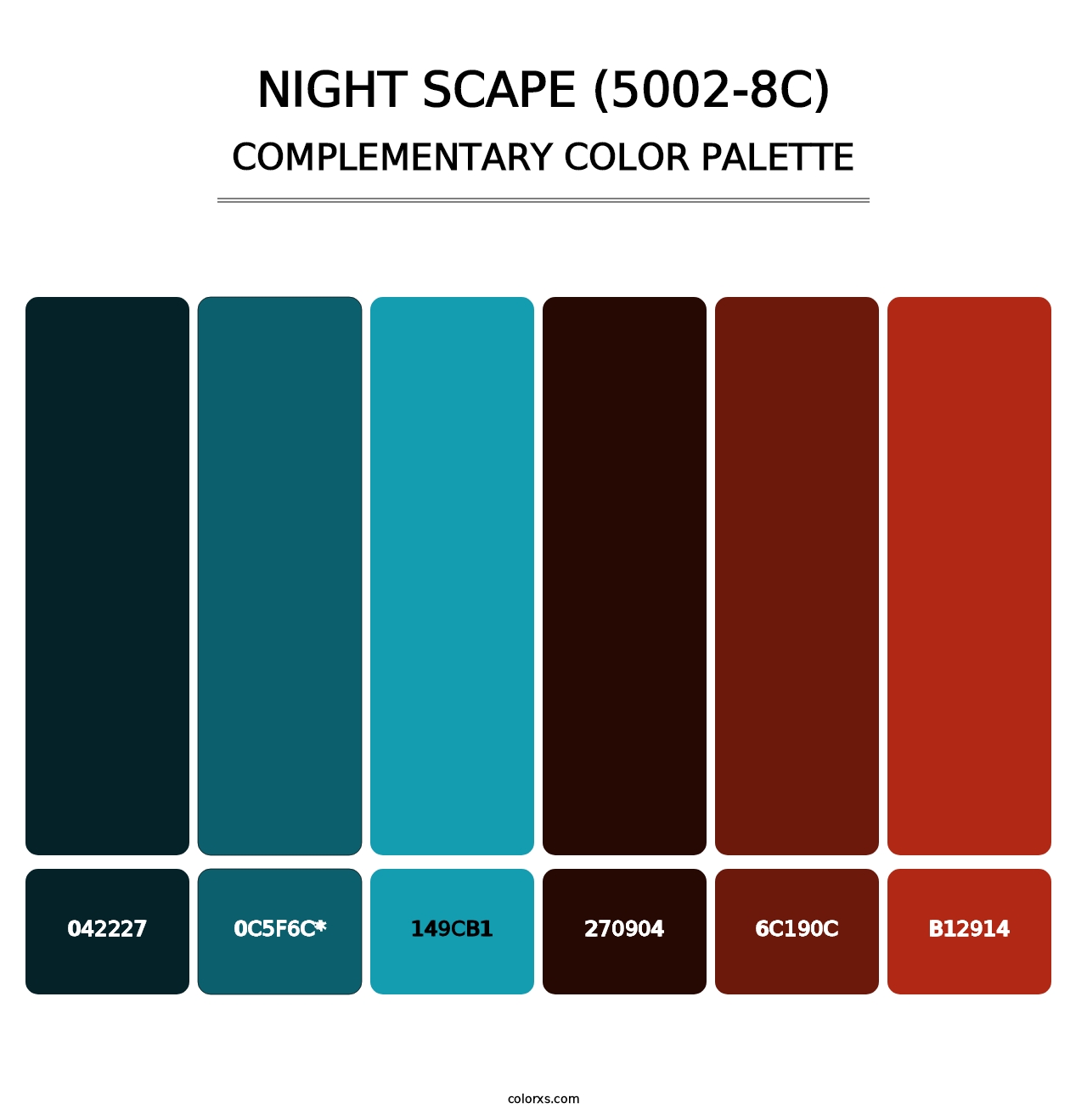 Night Scape (5002-8C) - Complementary Color Palette