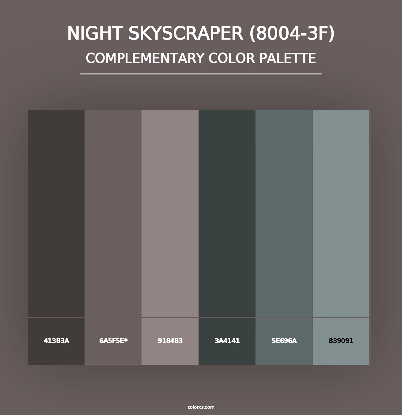 Night Skyscraper (8004-3F) - Complementary Color Palette