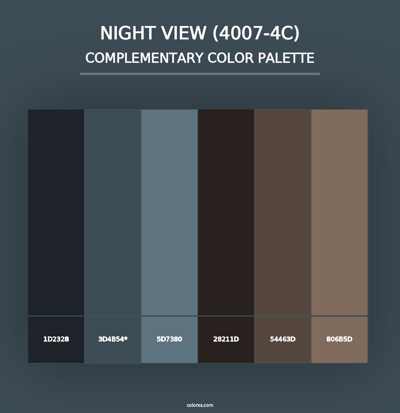 Night View (4007-4C) - Complementary Color Palette