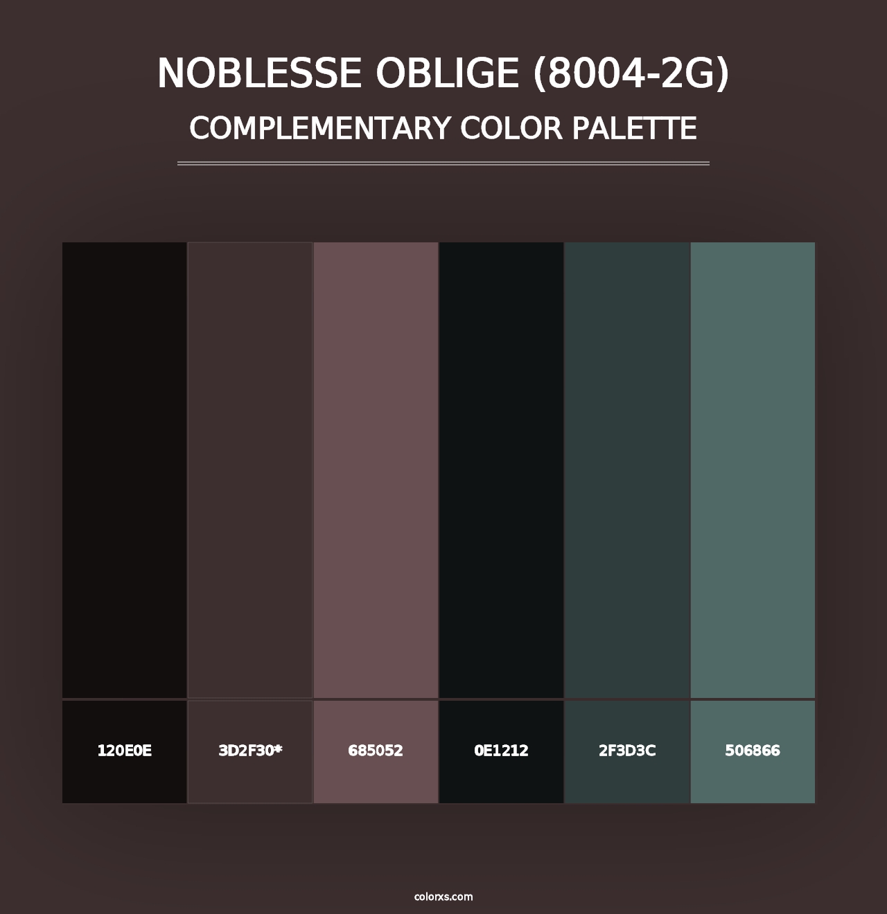 Noblesse Oblige (8004-2G) - Complementary Color Palette